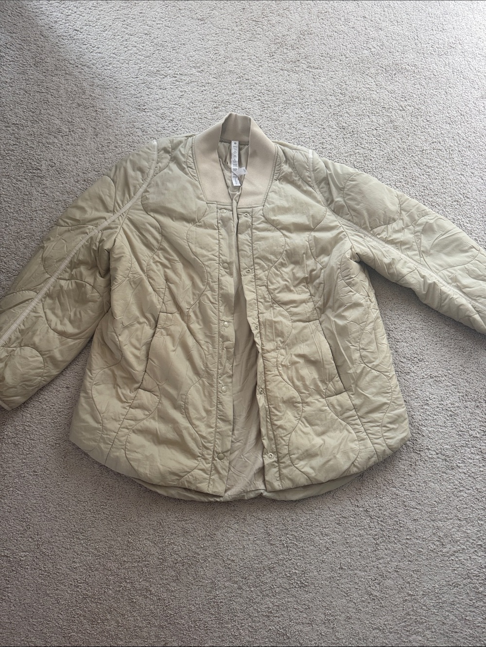 Lululemon beige Quilted Bomber Jacket - Women